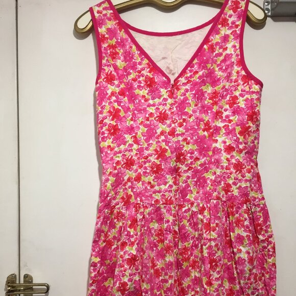 VINTAGE MICA V-BACK FLORAL PRINT DRESSES SIZE 12 - Picture 7 of 8
